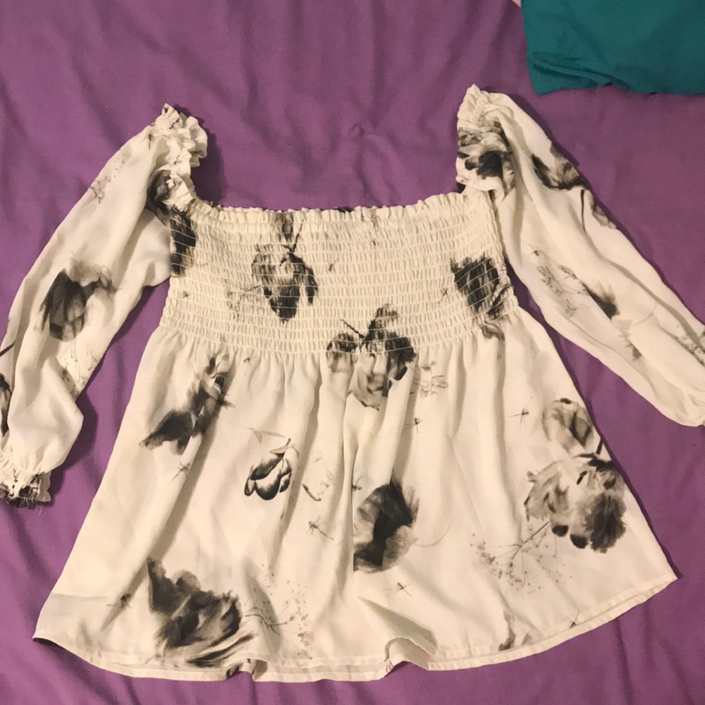 Express off the shoulder floral top